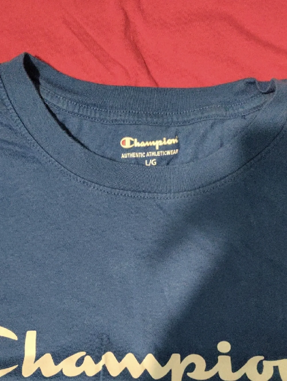 Bundle Of 2 Champion Short Sleeve Tees - Blue & Red - Picture 2 of 3